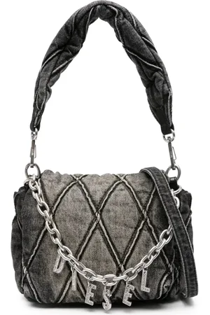Diesel Kleine Jeans-Schultertasche mit Steppung