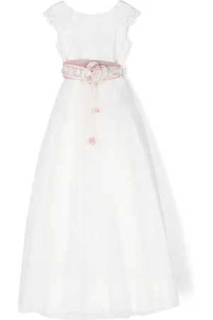 Amaya Maxikleid aus Tüll mit Blumenapplikation