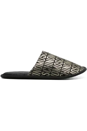 Moschino Pantoletten mit Monogramm-Jacquardmuster