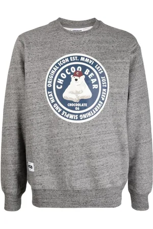 Chocoolate Meliertes Sweatshirt mit Chocoobear-Print