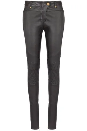 Balmain Skinny-Hose aus Leder