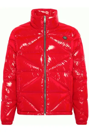 Philipp Plein Gefütterte Jacke mit Glanzoptik