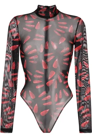 DAVID KOMA Body mit grafischem Print