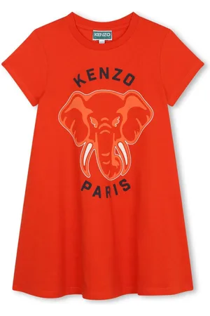 Kenzo Kleid aus Bio-Baumwolle mit Logo-Print