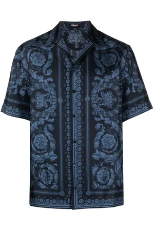 VERSACE Hemd aus Seide mit Barocco-Print