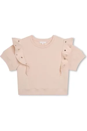 Chloé Gerüschtes T-Shirt mit Nieten