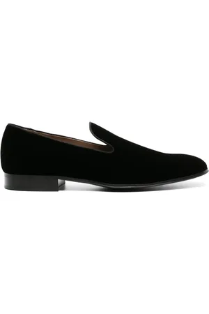 Gianvito Rossi Jean Loafer aus Samt mit runder Kappe