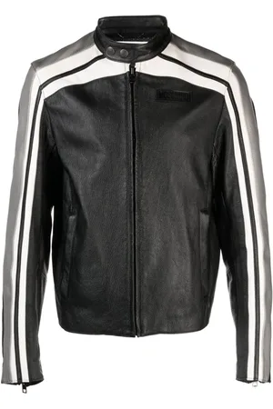 Moschino Bikerjacke mit Logo-Patch