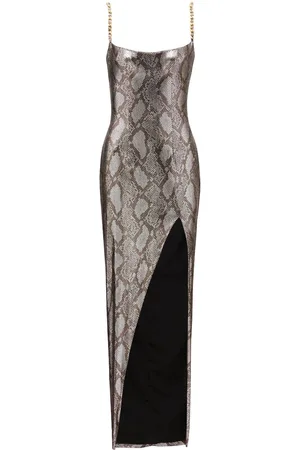 Balmain Maxikleid mit Python-Print