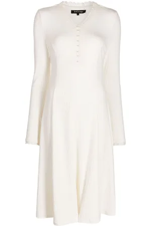 tout a coup Geripptes Kleid mit V-Ausschnitt