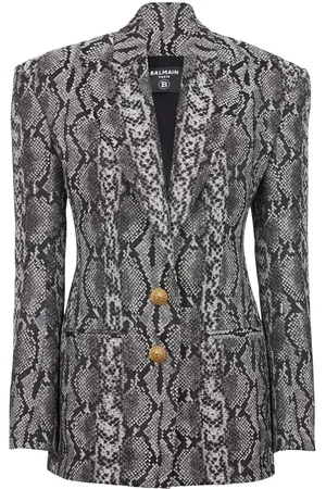 Balmain 2-Button Blazer mit Schlangen-Optik