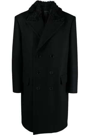 Lanvin Doppelreihiger Mantel mit Pelzkragen