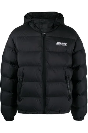 Moschino Gefütterte Jacke mit Logo-Stickerei