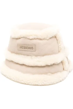 Jacquemus Shearling-Fischerhut mit Logo