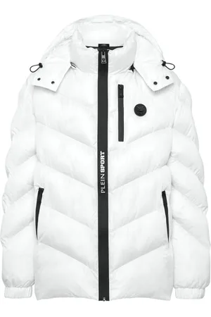 Philipp Plein Gefütterte Jacke mit Logo-Patch