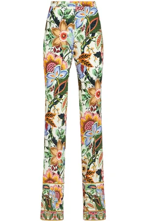 Etro Gerade Hose mit Blumen-Print