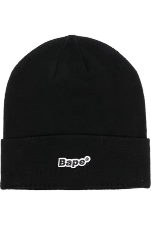 A Bathing Ape Strickmütze mit Logo-Patch