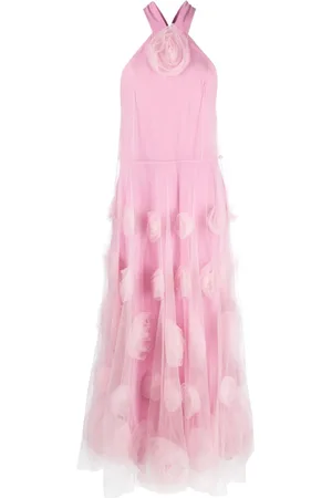 Viktor & Rolf Maxikleid aus Tüll mit Blumenmotiv