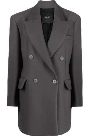 HEVO Doppelreihiger Blazer mit steigendem Revers