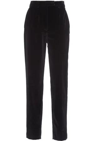 Prada Straight-Leg-Hose in Samtoptik