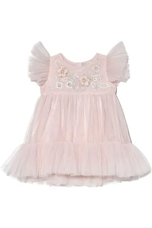 Tutu Du Monde Bebe Blue Orchid Tüllkleid mit Blumenstickerei