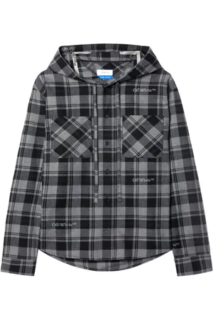 OFF-WHITE Kariertes Hemd mit Kapuze