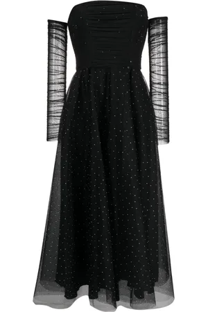 NISSA Schulterfreies Kleid mit Kristallen