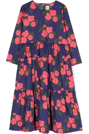 Mini Rodini Kleid aus Bio-Baumwolle mit Blumen-Print