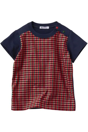 Familiar T-Shirt mit Vichy-Karo-Einsatz