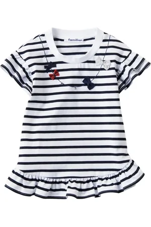 Familiar Gestreiftes T-Shirt mit Schleifendetail