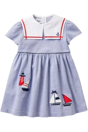 Familiar Gestreiftes Kleid mit rundem Ausschnitt