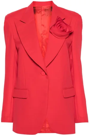 Viktor & Rolf Blazer aus Krepp mit Blumenapplikation