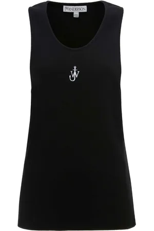 J.W.Anderson Geripptes Stricktop mit Logo