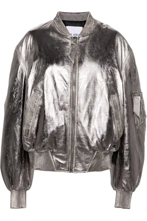 The Attico Anja Bomberjacke im Metallic-Look