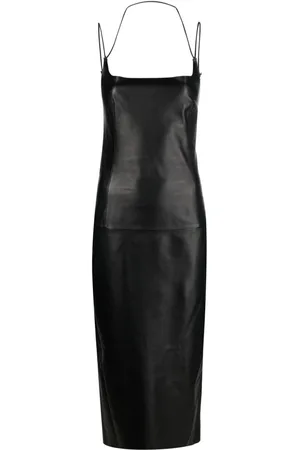The Attico Neckholder-Kleid aus Leder