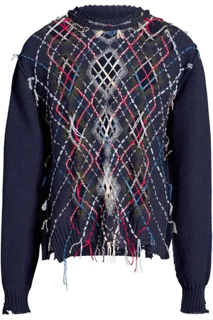 Maison Margiela Intarsien-Pullover mit Cut-Outs