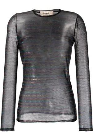 ALESSANDRO ENRIQUEZ Gestreiftes Metallic-Top