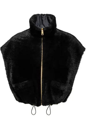 Prada Wendbare Cropped-Weste aus Shearling