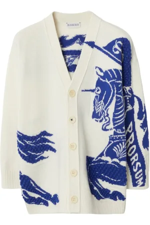Burberry Intarsien-Cardigan mit Ritteremblem