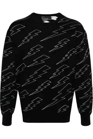 Neil Barrett Intarsien-Pullover mit Blitzmotiv