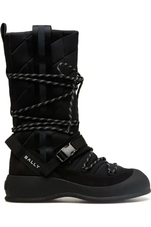Bally Halbhohe Stiefel mit Logo-Print