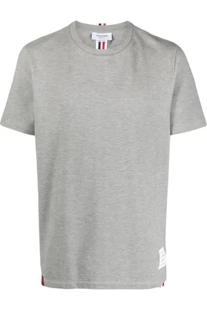 Thom Browne T-Shirt aus Pikee mit RWB-Streifen