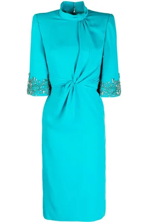 Jenny Packham Drapiertes Midikleid