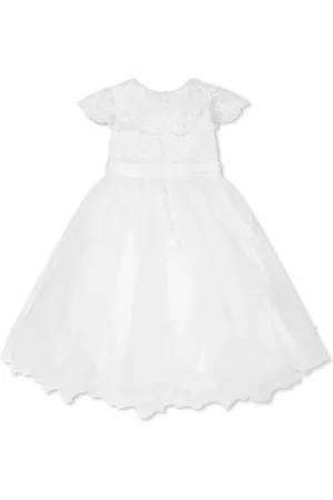 Sarah Louise Maxikleid aus Blumenspitze im Layering-Look