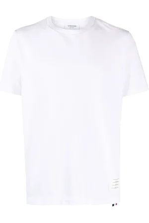 Thom Browne T-Shirt aus Pikee mit RWB-Streifen