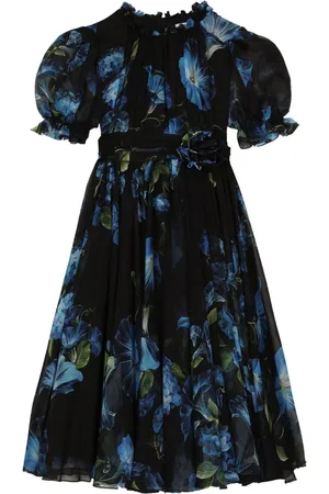 Dolce & Gabbana Seidenkleid mit Glockenblumen-Print