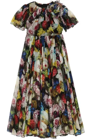 Dolce & Gabbana Seidenkleid mit Blumen-Print