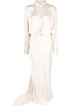 The Attico Abendkleid mit langen Ärmeln