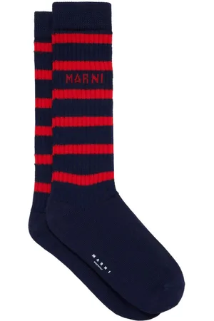 Marni Gerippte Socken mit Streifen