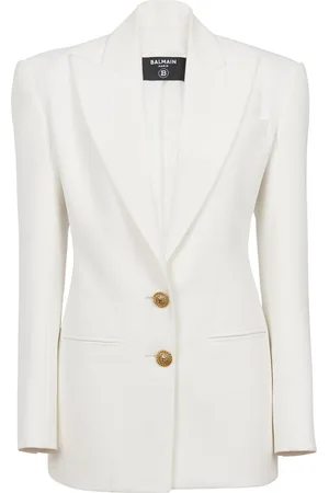 Balmain Einreihiger 2-Button Blazer aus Krepp